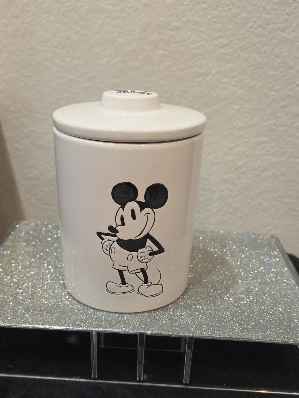 Disney Mickey Mouse Ceramic Canister w/ Lid
